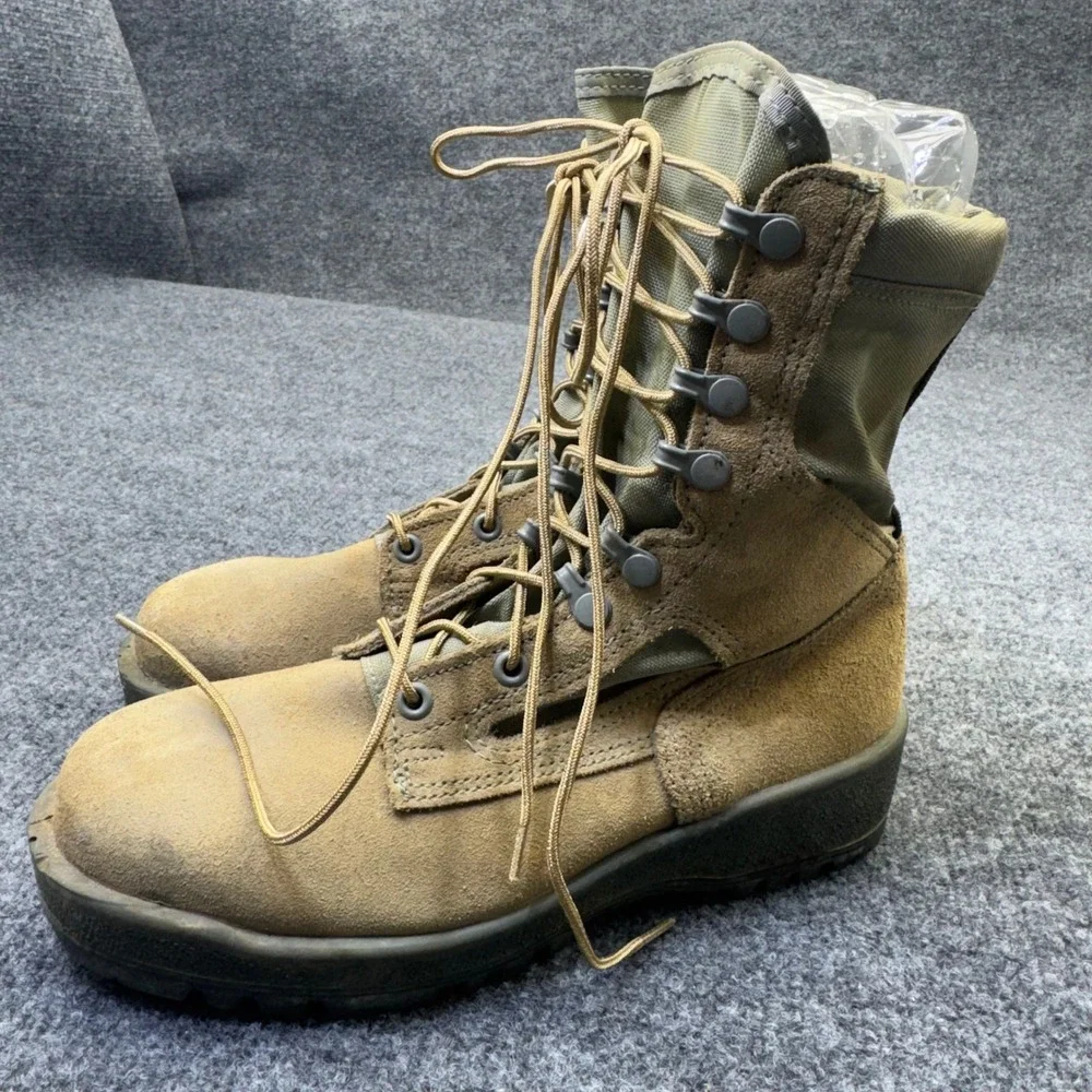 US Military Combat Boots Mens 5.5W Green Vibram Steel Toe SAGE HW ST S161